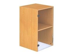 Секция шкафа модульного верхняя 2-ярусная узкая со стеклом (правая)