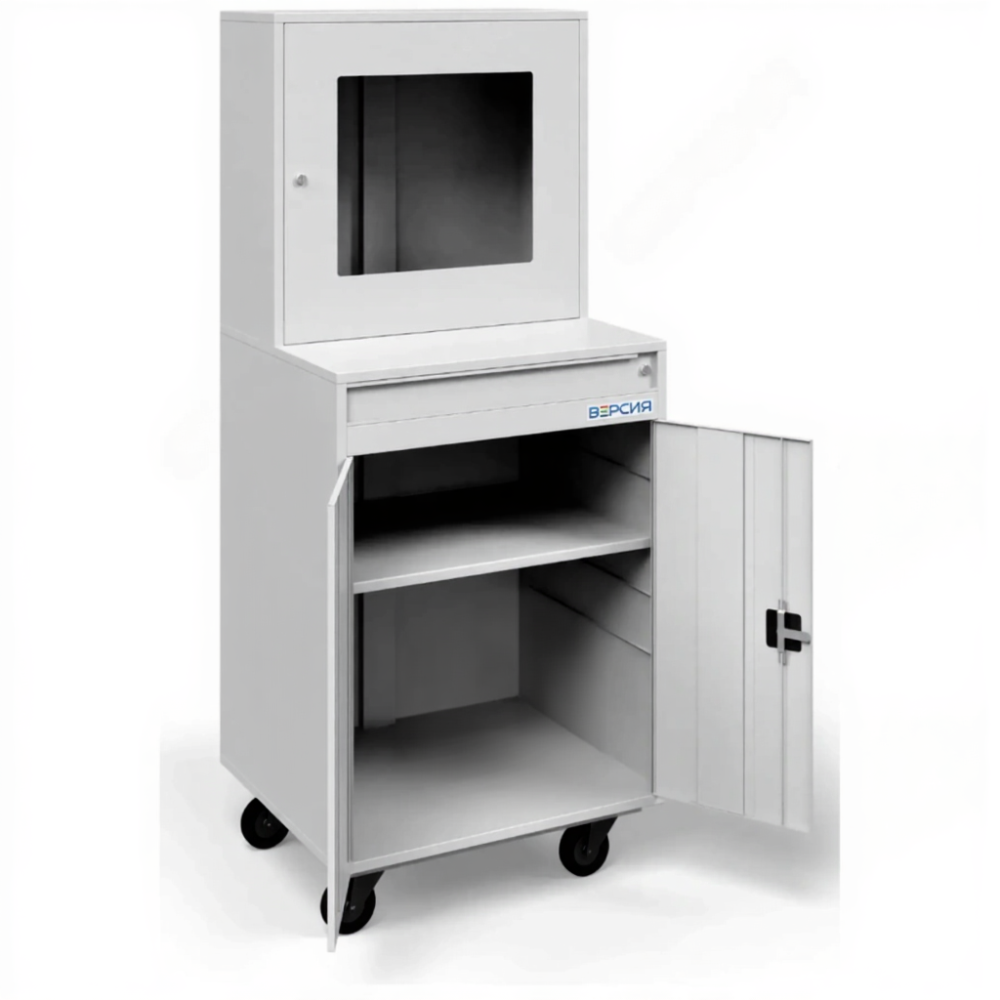 Шкаф компьютерный металлический под ЖК монитор (1732x720x600)