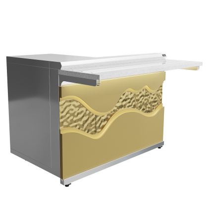 Прилавок кассовый универсальный Luxstahl КК-1200 Premium Gold River (Золотая Река)