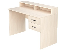 Стол для выдачи книг с тумбой для библиотеки (Дуб Молочный)