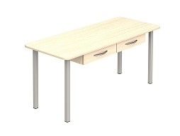 Стол детский 2-местный с ящиками "дуб" 3 г/р