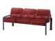 Диван 2-местный со съемными подушками 1700х750х460/800 мм 792.3-КР (обивка - флок красный, м/к черный, круглая труба)