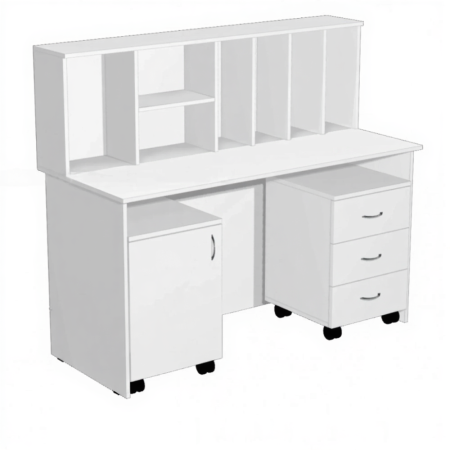 Стол-барьер рабочий ПМ (ЛДСП белый)