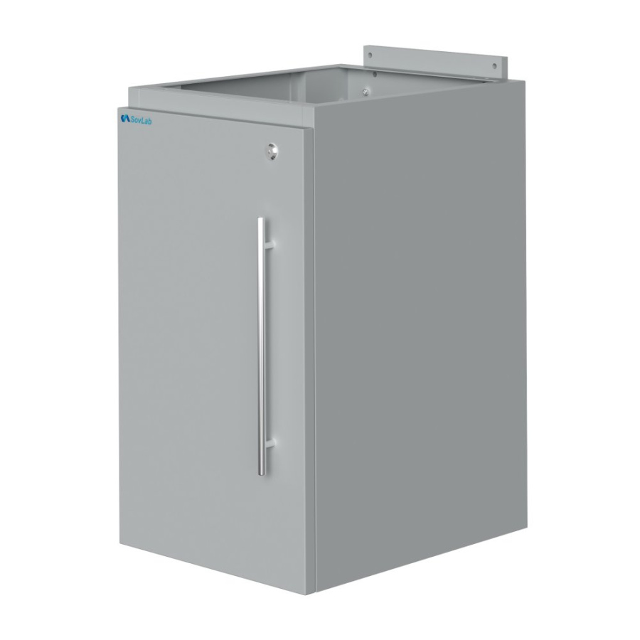 Тумба подвесная металлическая высокая с дверью Mod. 400-ТДМв левая