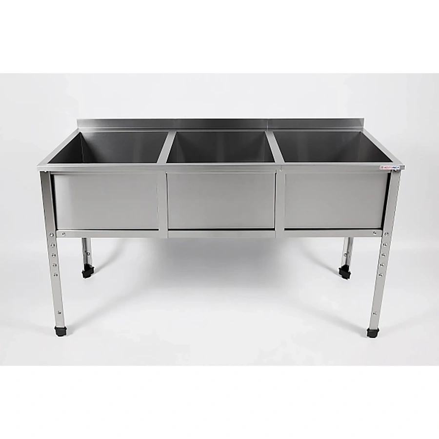 Ванна моечная трехсекционная с бортом ВМС-3/6-Б-ЭН