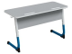 Стол 2-местный школьный 3-5 г/р "Альтер" с наклоном столешницы 0-15° (серый, м/к белый/синий)