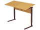 Стол с наклоном столешницы 0-35° школьный 2-местный 3-5 г/р регулируемый (бук, м/к коричневый, прямоугольная труба)