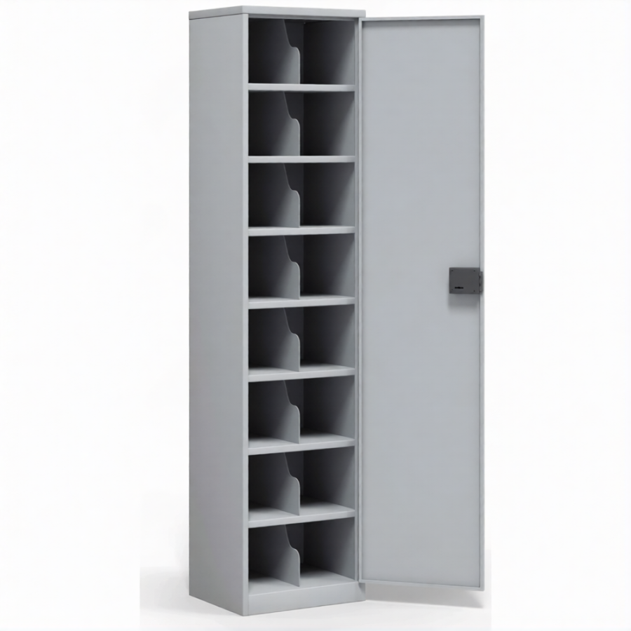 Шкаф для 16 противогазов ХПГ-16, с дверью (1870х470х380)