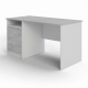 Стол рабочий СрТ-11 (1200х700х750) с тумбой (корпус ЛДСП белый, столешница ЛДСП дуб канадский)