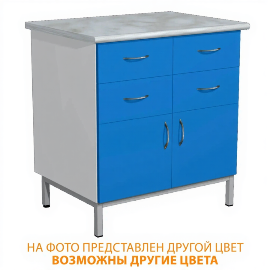 Тумба стационарная на металлокаркасе СЛ-11/2.2 (1000х600х850) (постформинг, ЛДСП, каркас серый)