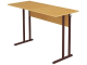 Стол школьный 2-местный 6 г/р нерегулируемый (бук, м/к коричневый, квадратная труба)